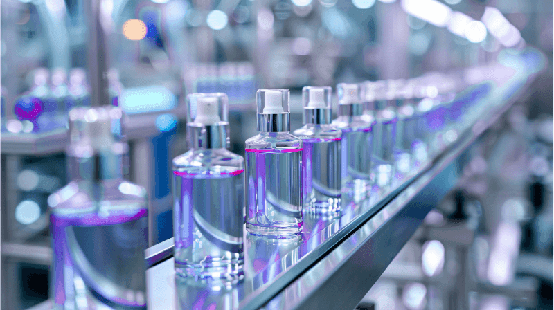 cosmetic factory fragrance perfume assembly line professional