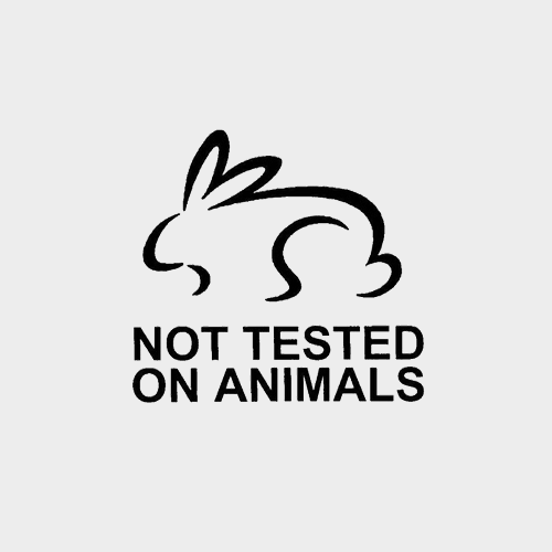 Cruelty-free logo for cosmetic manufacturing — not tested on animals certification for skincare and beauty products