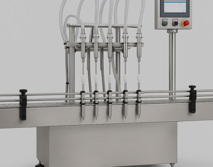 6 nozzle filling machine – automatic filling for cosmetic bottles Indonesia